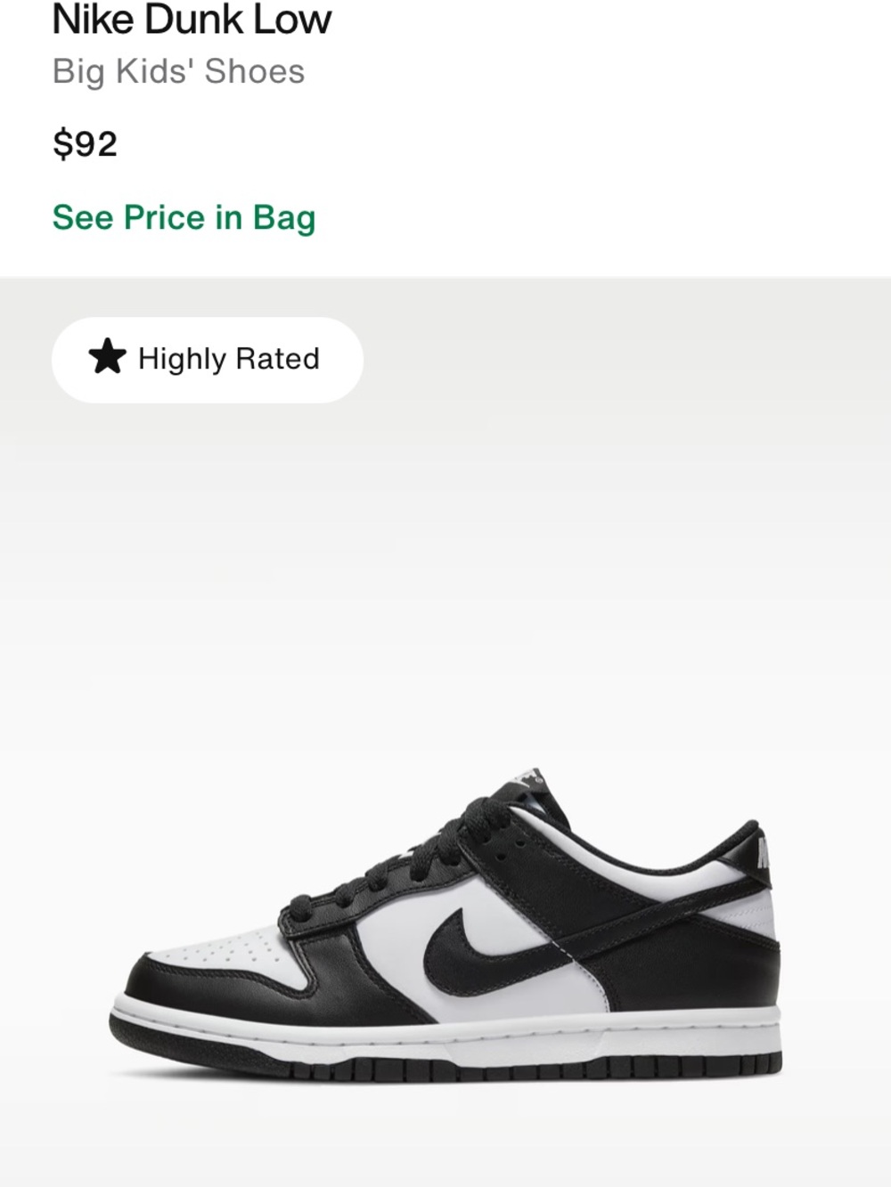 Nike Dunk Low Black and White Leather Sneakers